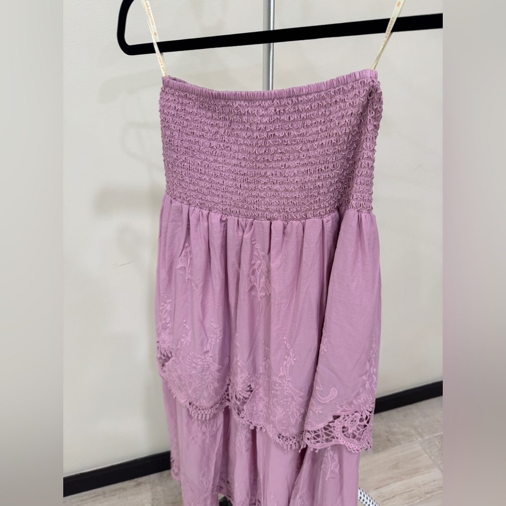 Farm Rio : Lavender Lace Tiered Skirt - Picture 5 of 8